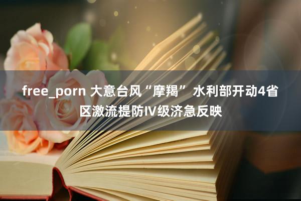 free_porn 大意台风“摩羯” 水利部开动4省区激流提防Ⅳ级济急反映