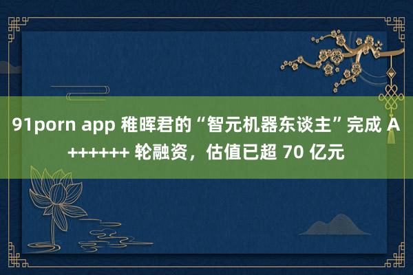 91porn app 稚晖君的“智元机器东谈主”完成 A++++++ 轮融资，估值已超 70 亿元