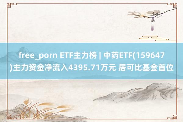 free_porn ETF主力榜 | 中药ETF(159647)主力资金净流入4395.71万元 居可比基金首位