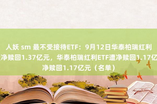 人妖 sm 最不受接待ETF：9月12日华泰柏瑞红利低波ETF遭净赎回1.37亿元，华泰柏瑞红利ETF遭净赎回1.17亿元（名单）