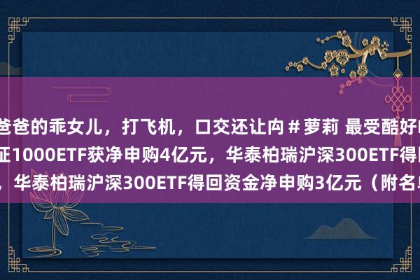 爸爸的乖女儿，打飞机，口交还让禸＃萝莉 最受酷好ETF：9月12日南边中证1000ETF获净申购4亿元，华泰柏瑞沪深300ETF得回资金净申购3亿元（附名单）