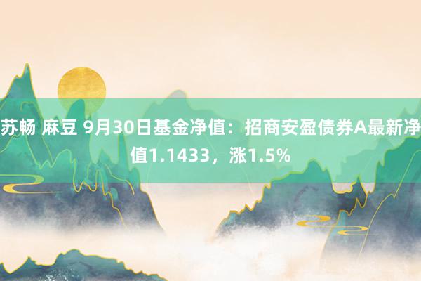 苏畅 麻豆 9月30日基金净值：招商安盈债券A最新净值1.1433，涨1.5%