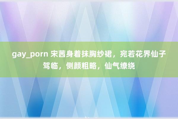 gay_porn 宋茜身着抹胸纱裙，宛若花界仙子驾临，侧颜粗略，仙气缭绕