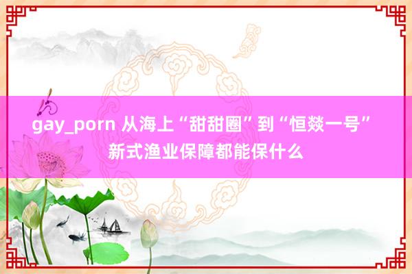 gay_porn 从海上“甜甜圈”到“恒燚一号” 新式渔业保障都能保什么