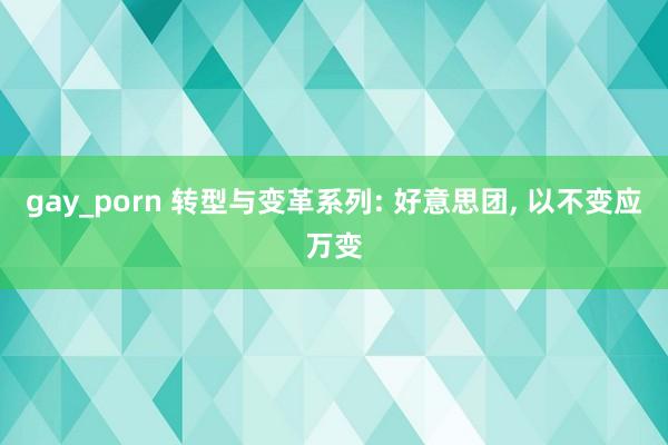 gay_porn 转型与变革系列: 好意思团， 以不变应万变