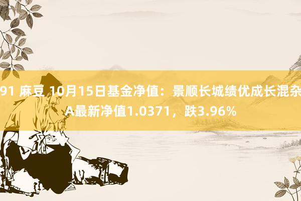 91 麻豆 10月15日基金净值：景顺长城绩优成长混杂A最新净值1.0371，跌3.96%