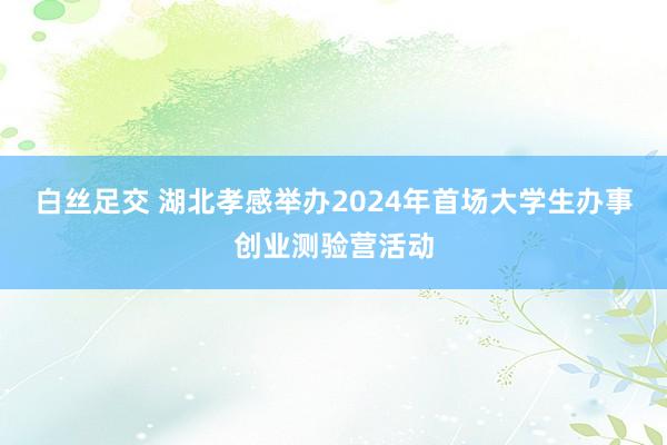 白丝足交 湖北孝感举办2024年首场大学生办事创业测验营活动