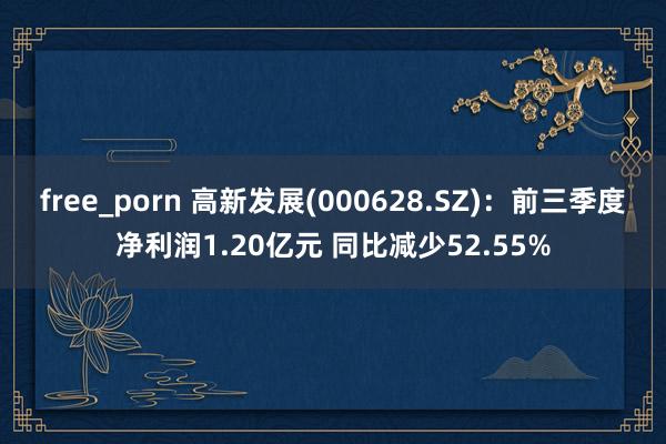 free_porn 高新发展(000628.SZ)：前三季度净利润1.20亿元 同比减少52.55%