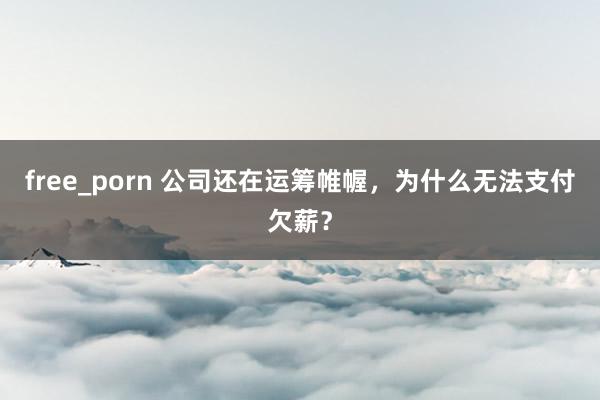 free_porn 公司还在运筹帷幄，为什么无法支付欠薪？