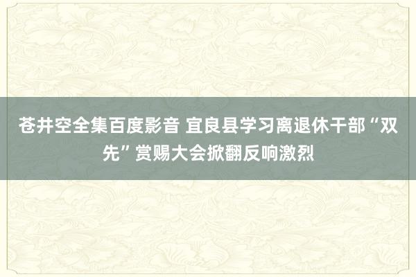 苍井空全集百度影音 宜良县学习离退休干部“双先”赏赐大会掀翻反响激烈